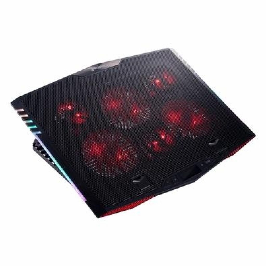 Suporte Gamer para Notebook KBM! GAMING BG500, até 21″, 6 Fans, RGB, Preto e Vermelho – KGBG500PT