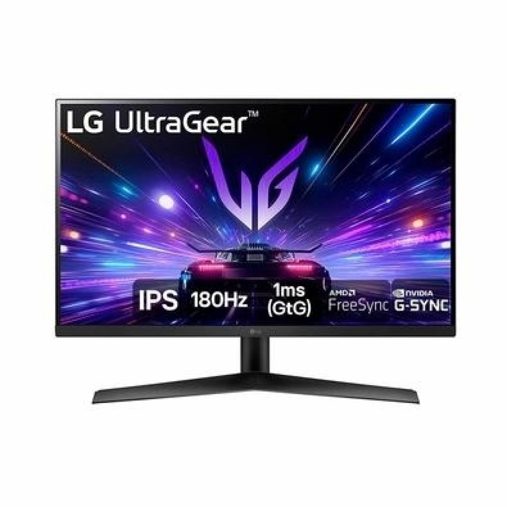 Monitor Gamer LG UltraGear 27″ IPS Full HD, 180Hz, 1ms, DisplayPort e HDMI, G-Sync, FreeSync, HDR10, sRGB 99%, Preto – 27GS60F-B