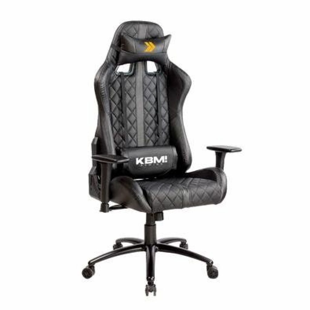 Cadeira Gamer KBM! GAMING Hailstorm CG450, Preta, Com Almofadas, Reclinável, Descanso de Braço 2D – KGCG450PT