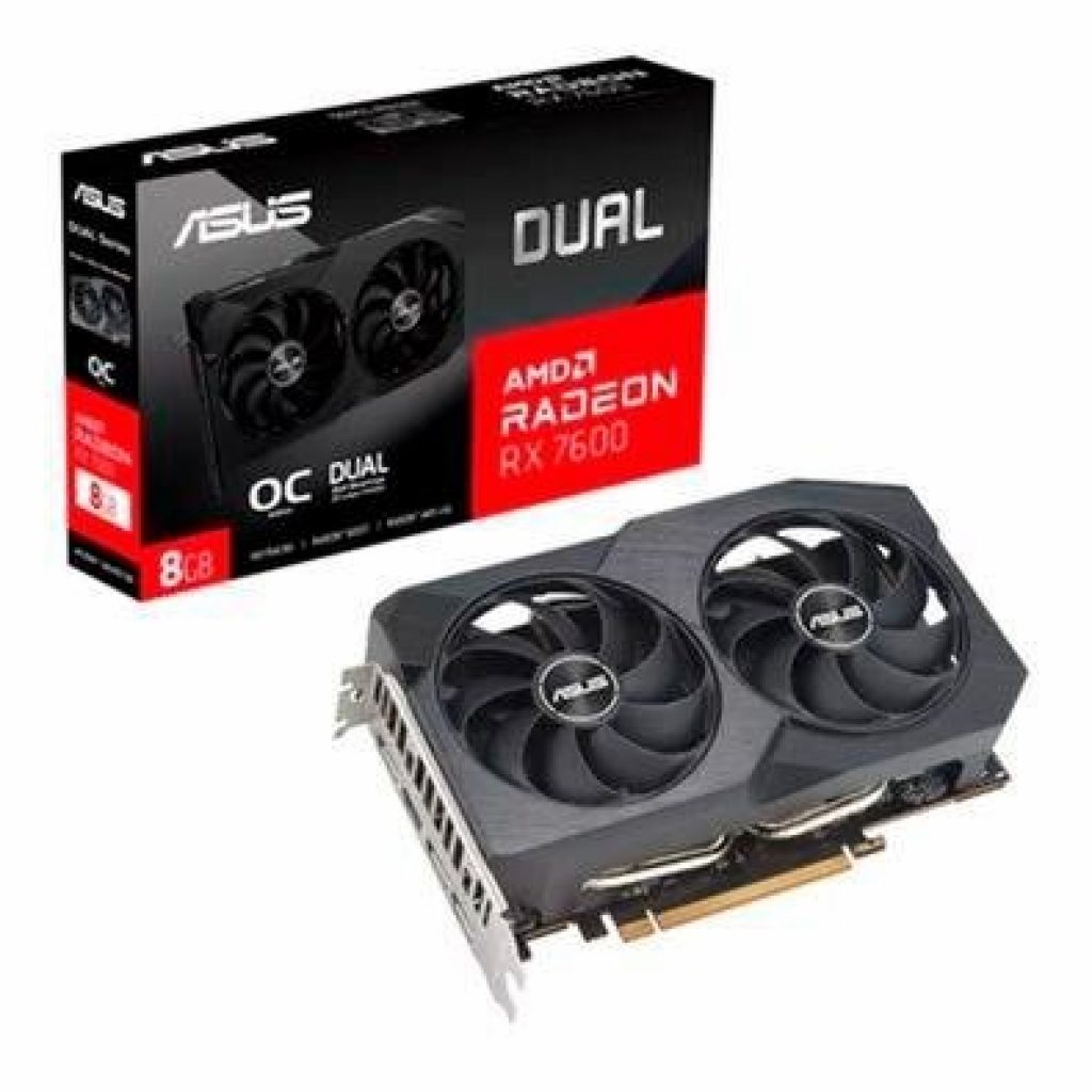 Placa de Vídeo RX 7600 OC ASUS AMD Dual Radeon, 8GB GDDR6 – 90YV0IH2-M0NA00