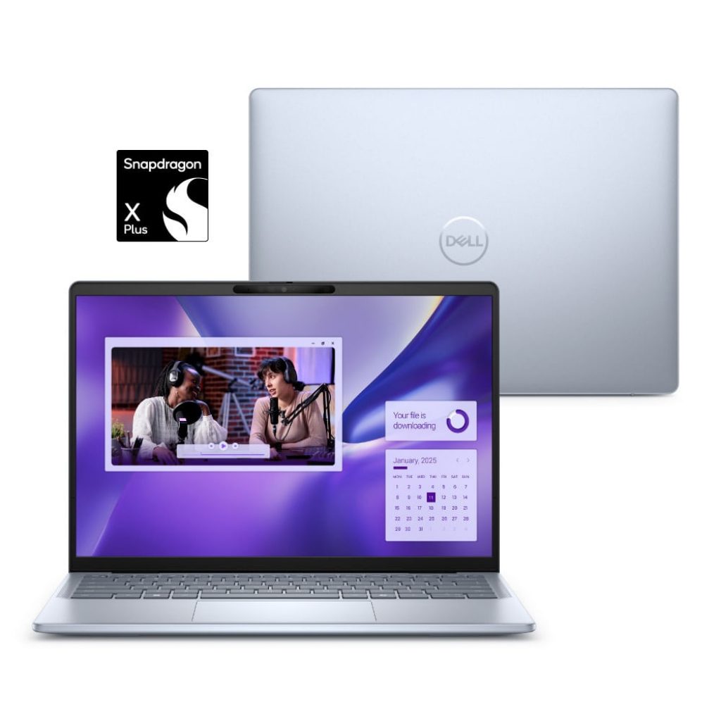 Notebook Dell Inspiron Plus I14-QCXPLUS-M10 14″ QHD+ Touch Snapdragon® X Plus 16GB 512GB SSD Windows 11 Prata Gelo