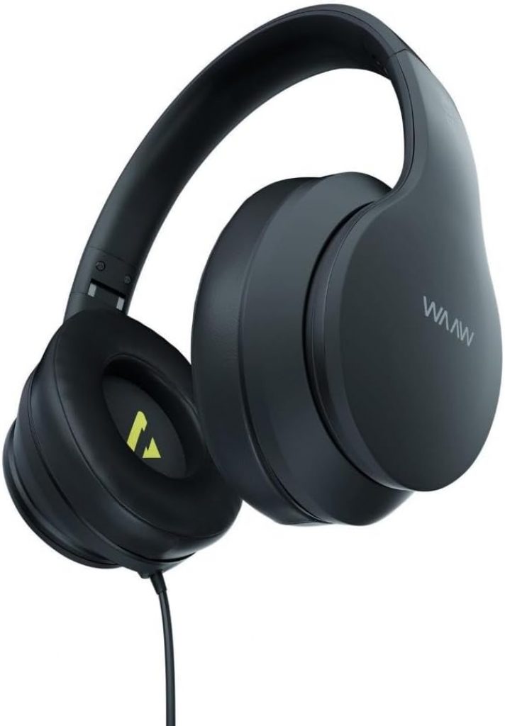 WAAW by ALOK Fone de Ouvido Headphone SENSE 100HW com Fio, Microfone, Compatível com Assistente de Voz, Design Dobrável