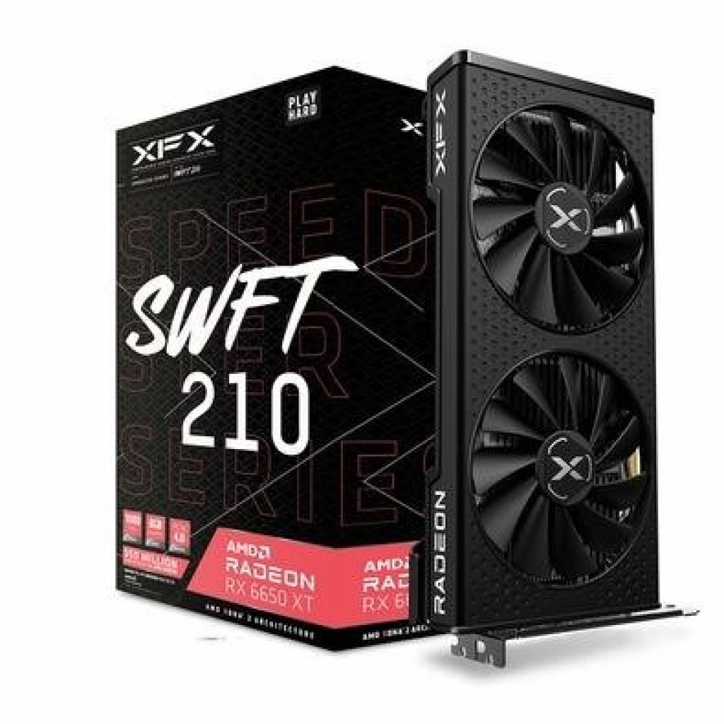 Placa de Vídeo RX 6650XT XFX Speedster SWFT210 AMD Radeon, 8GB GDDR6, HDMI 3xDP 2 FAN – RX-665X8DFDY