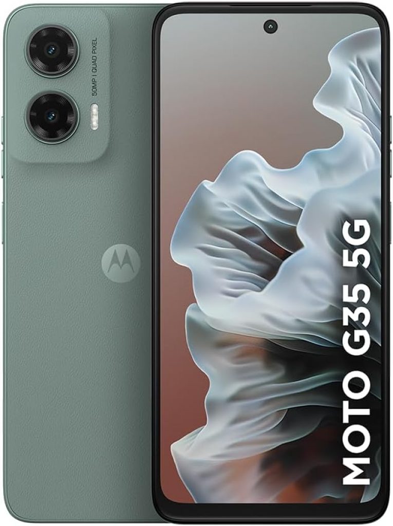 Smartphone Motorola Moto G35 5G 256GB 12GB (4GB RAM+8GB RAM Boost) Câmera 50MP Com AI NFC Tela 6.7″