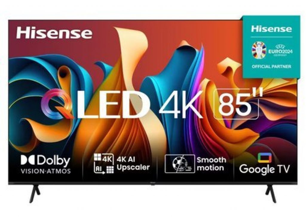 Smart TV Hisense 85" Ultra HD 4K QLED, Google TV com HDR10+, Dolby ...