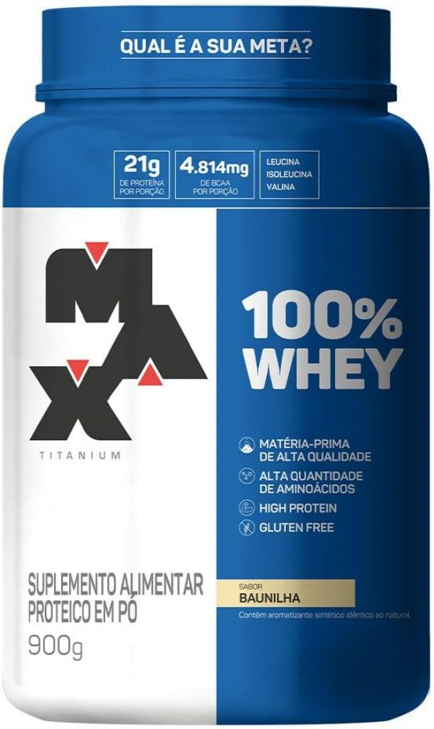 Max Titanium 100% Whey – 900G Baunilha