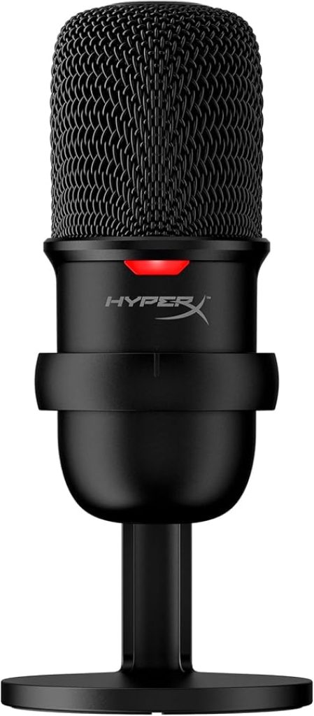Microfone Gamer HyperX SoloCast Podcast, USB Gaming, PC, PS5, PS4, Mac, Redução de Ruídos