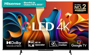 Smart TV Hisense 55 Polegadas 55Q6N 4K UHD QLED HDR10mais Dolby Vision Atmos Google TV