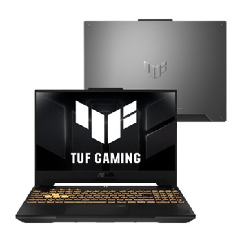 Notebook ASUS TUF Gaming F15, Intel Core i7 13ª geração, NVIDIA RTX4060, 8GB, 512GB SSD, KeepOS, 15,6″ LED 165Hz, Mecha Gray – FX507VV-HQ334