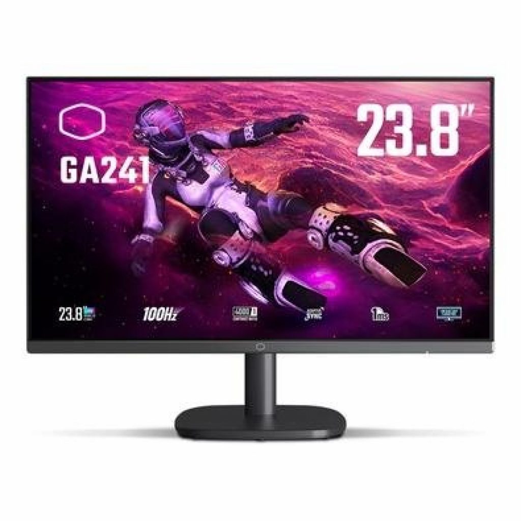 Monitor Gamer Cooler Master GA241, 23.8 Pol, Full HD, 100Hz, 1ms, VA, sRGB 95%, HDMI/VGA, CMI-GA241-BR