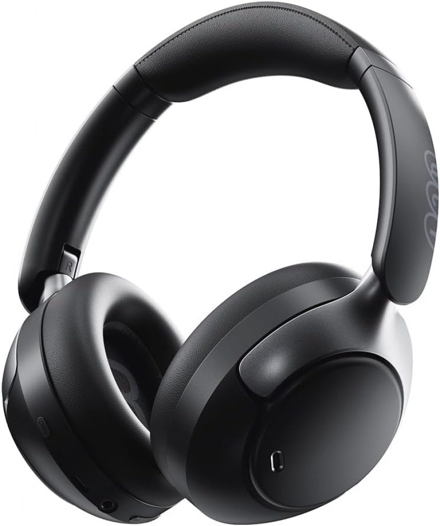 QCY H3 PRO ANC Fone de Ouvido Bluetooth, Headphone ANC Adaptáveis, Cancelamento Ativo de Ruído de 50 dB, Áudio sem fio de Alta Resolução LDAC, 55 Horas de Reprodução