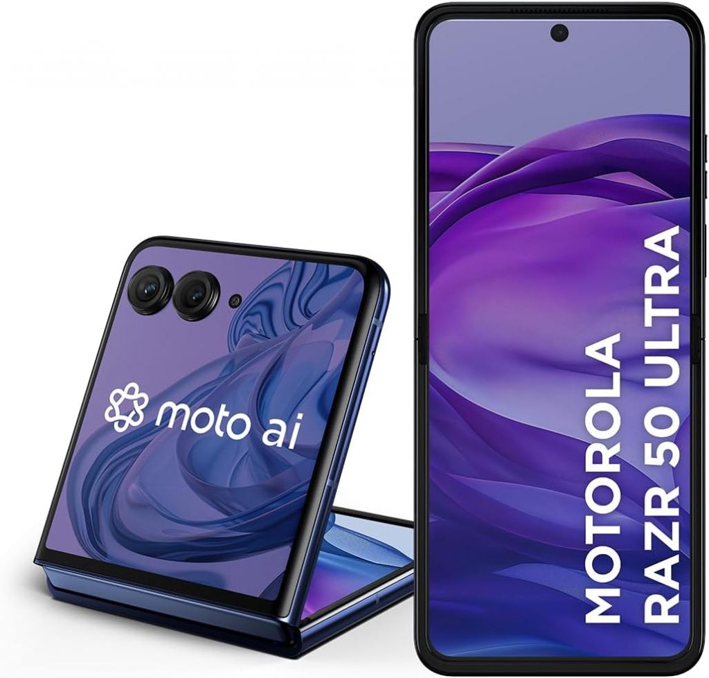 Smartphone Motorola Razr 50 Ultra 5G 512GB 12GB RAM Tela dobrável 6,9″ pOLED e externa 4” Moto AI camera IPX8 – Forest Green – Silicon Leather