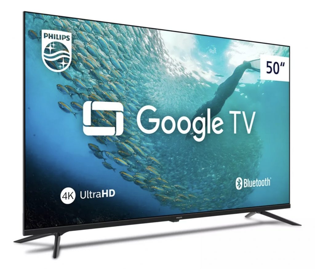 Smart TV LED 50″ Ultra HD 4K Philips 50PUG7019 com Google TV, Comando de Voz, Wi-Fi, Entradas HDMI e USB