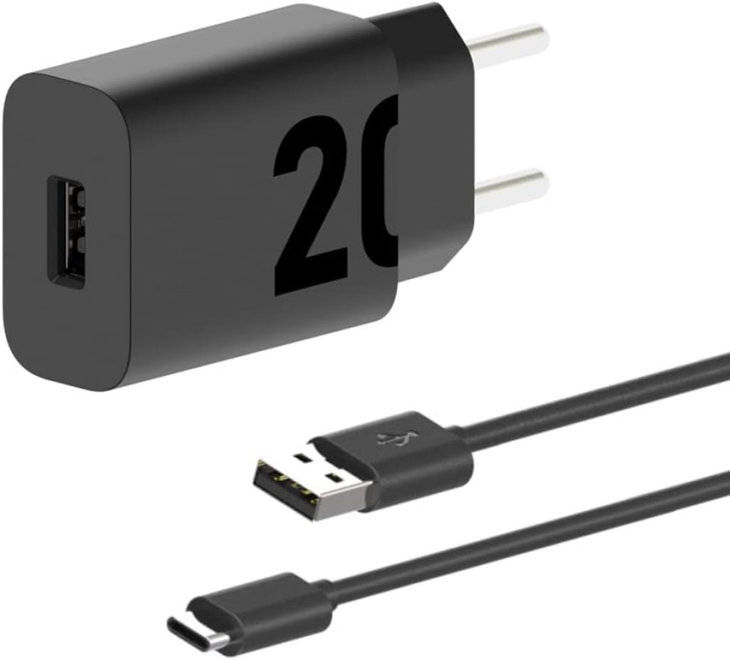 Carregador Motorola Turbo Power 20W, Cabo 1 Metro, Porta USB-A, Cabo USB-C
