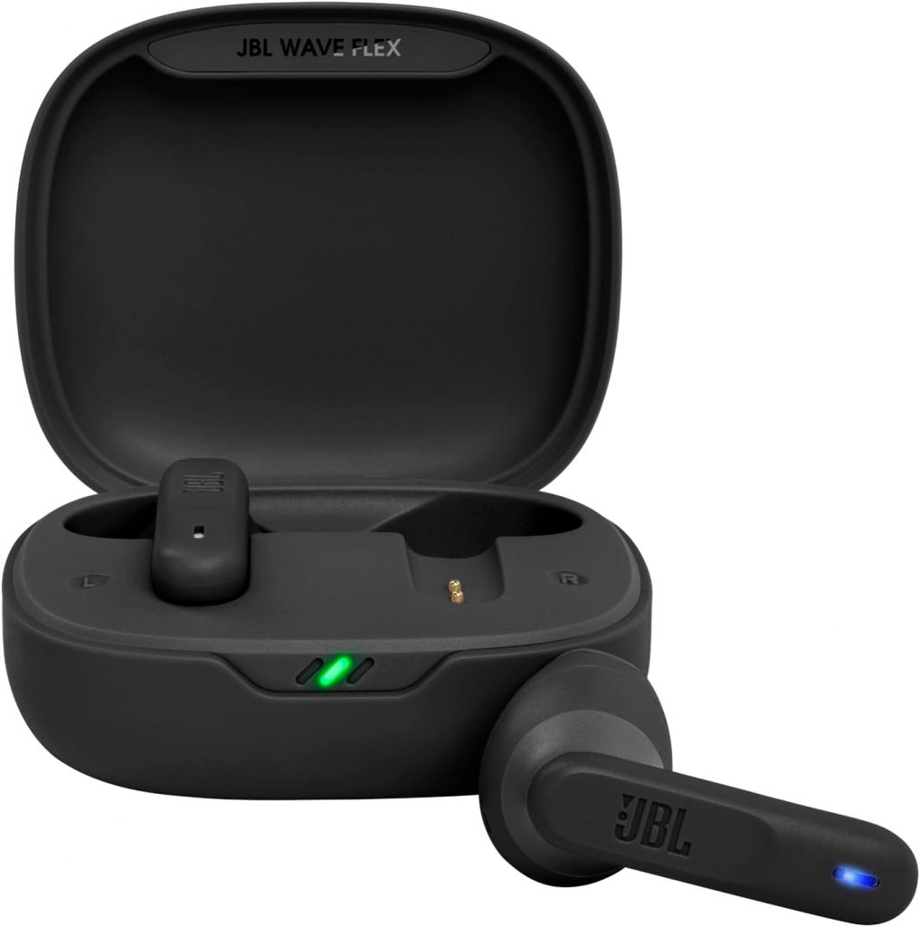 Fone de Ouvido JBL Sem Fio, Bluetooth, Wave Flex TWS – Preto