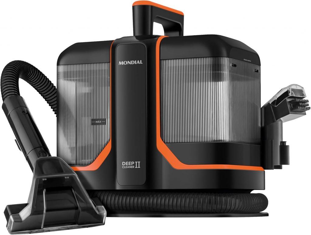 Extratora e Higienizadora Portátil Deep Cleaner II, Mondial, Preto/Laranja, 1800W, 110 ou 220V – EXP-02-O