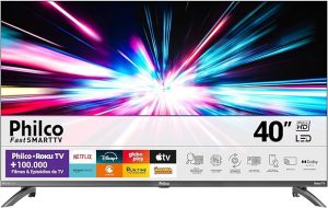 Smart TV 40″ Philco Full HD LED PTV40M9GR2CGB com Sistema Operacional Roku TV, Dolby Audio, Processador Quad-Core, Entradas USB e HDMI