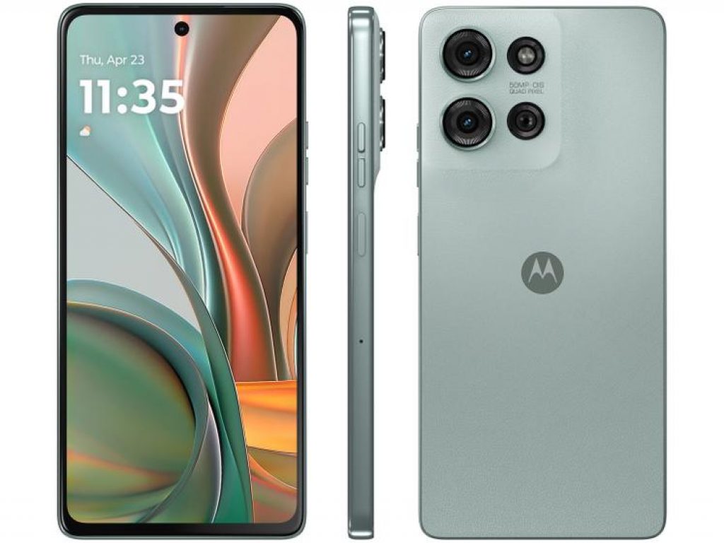 Smartphone Motorola Moto G75 256GB Cinza 5G 8GB RAM 6,8″ Câm. Dupla Selfie 16MP