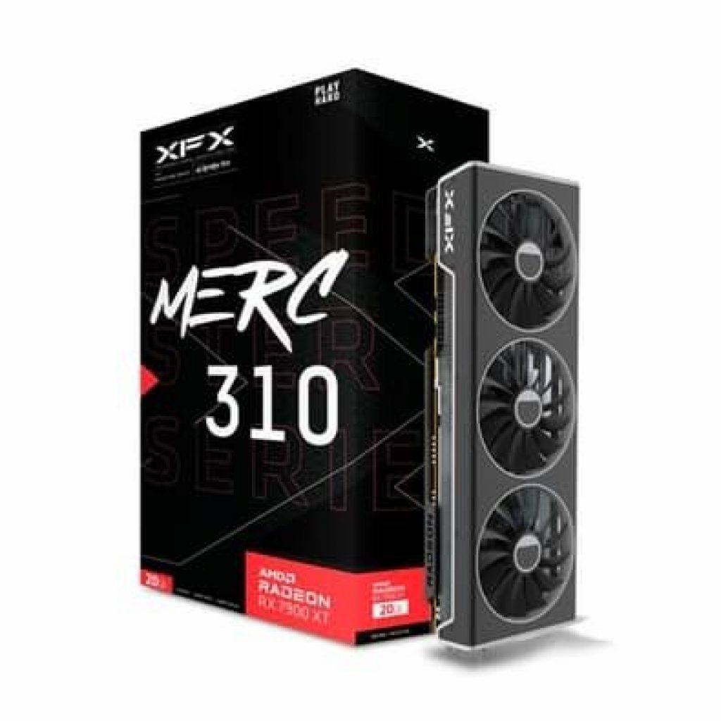 Placa de Vídeo RX 7900XT Gaming 20G XFX Speedster MERC310 Radeon, 20GB DDR6 HDMI 3 FAN – RX-79TMERCU9