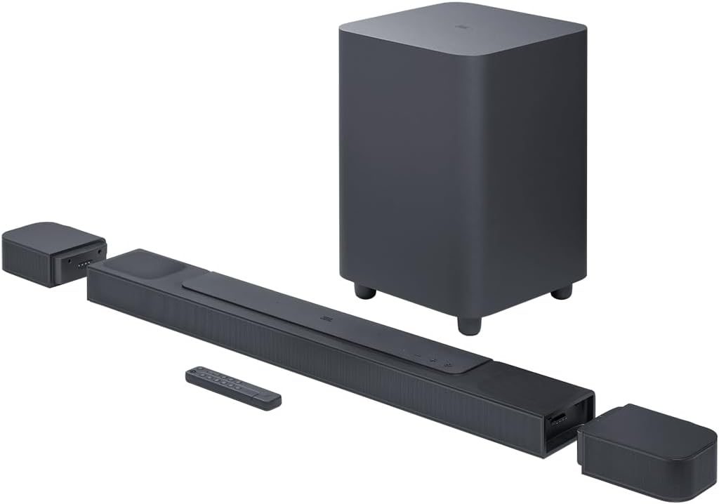 Soundbar JBL Bar 800, Bluetooth, 360W RMS, Subwoofer Sem Fio, 5.1.2 Canais – JBLBAR800PROBLKBR