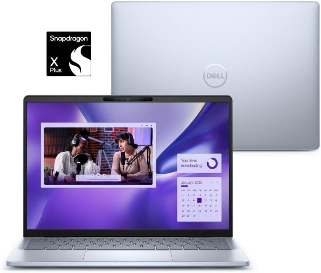 Notebook Dell Inspiron 14 Plus 14″ QHD+ Touch Snapdragon® X Plus 16GB 1TB SSD Windows 11 Prata Gelo – I14-QCXPLUS-M20