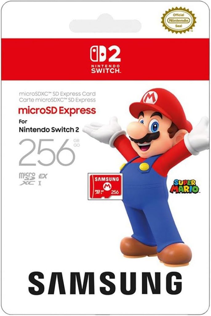 Cartão Samsung microSD Express 256GB para Nintendo Switch 2