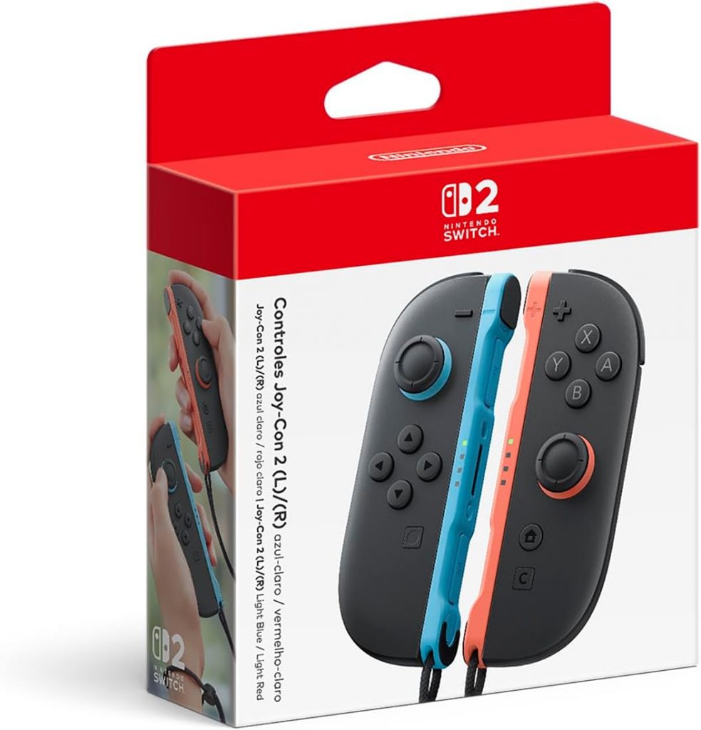 Controles Joy-Con 2 Azul Claro e Vermelho Claro Nintendo Switch 2