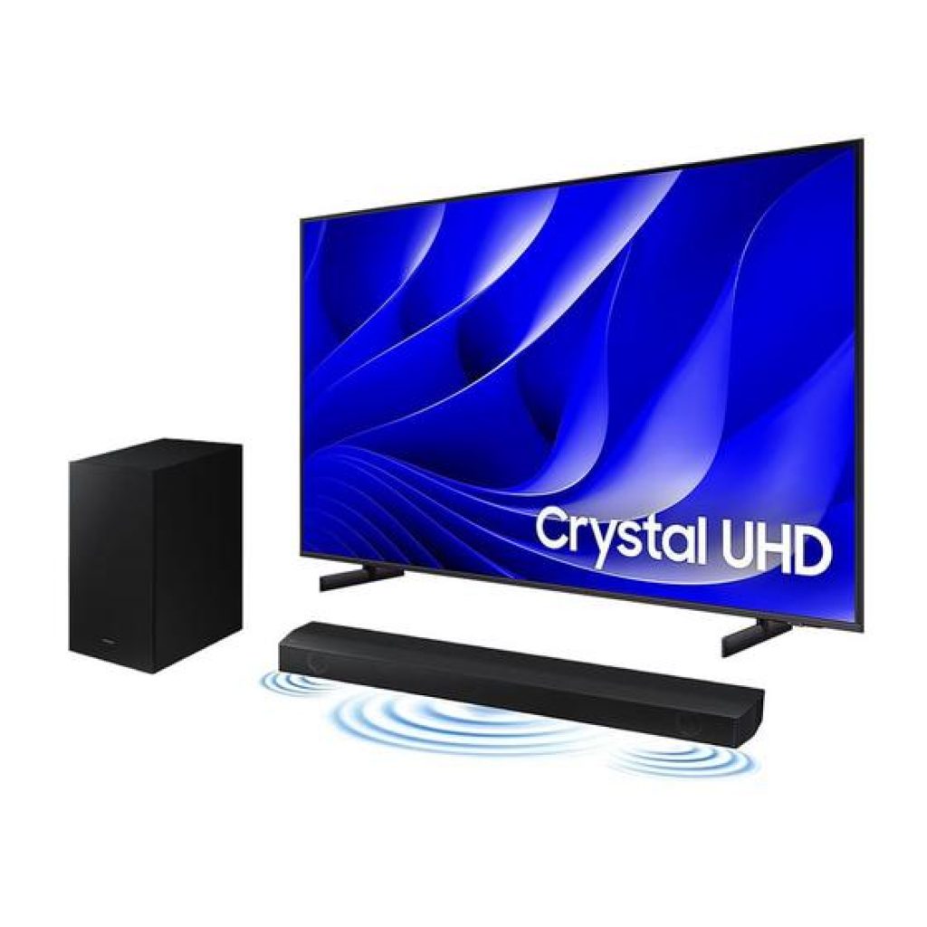 Combo Samsung Smart TV 70″ Crystal UHD 4K 70DU8000 2024 + Soundbar HW-B550