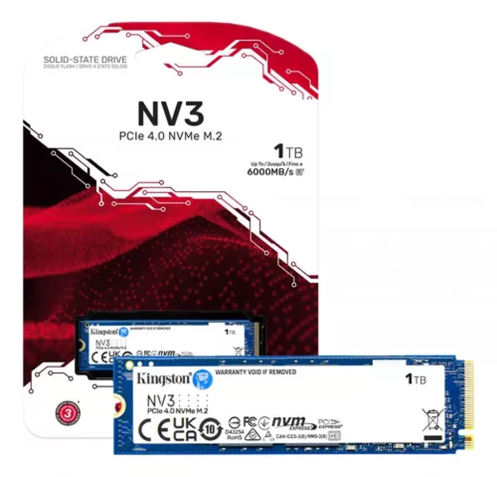 SSD M.2 NVMe Kingston NV3, 1TB, Gen4, 6000MB/s – SNV3S-1000G