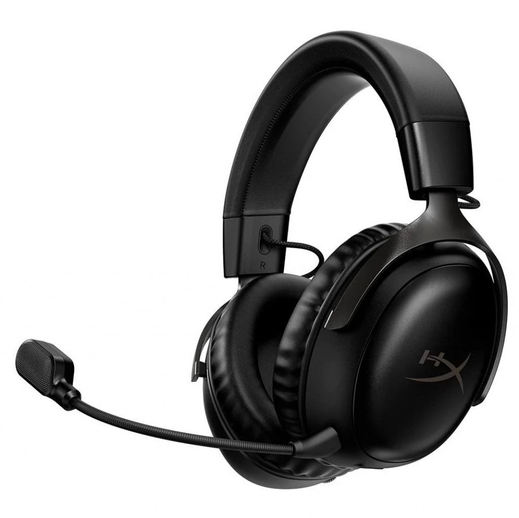 Headset Wireless HyperX Cloud III – Gamer para PC, PS5, PS4, Bateria de até 120h, 2,4 GHz, Drivers 53mm, Espuma Viscoelástica, Estrutura Durável, Microfone 10mm, Preto – 77Z45AA
