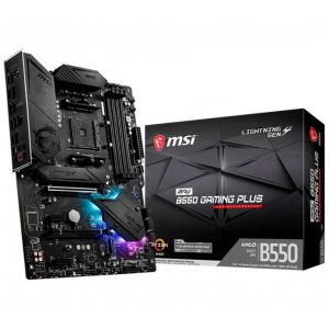 Placa-Mãe MSI MPG B550 Gaming Plus, AMD AM4, ATX, DDR4, Preto – MPG B550 GAMING PLUS / 911-7C56-049