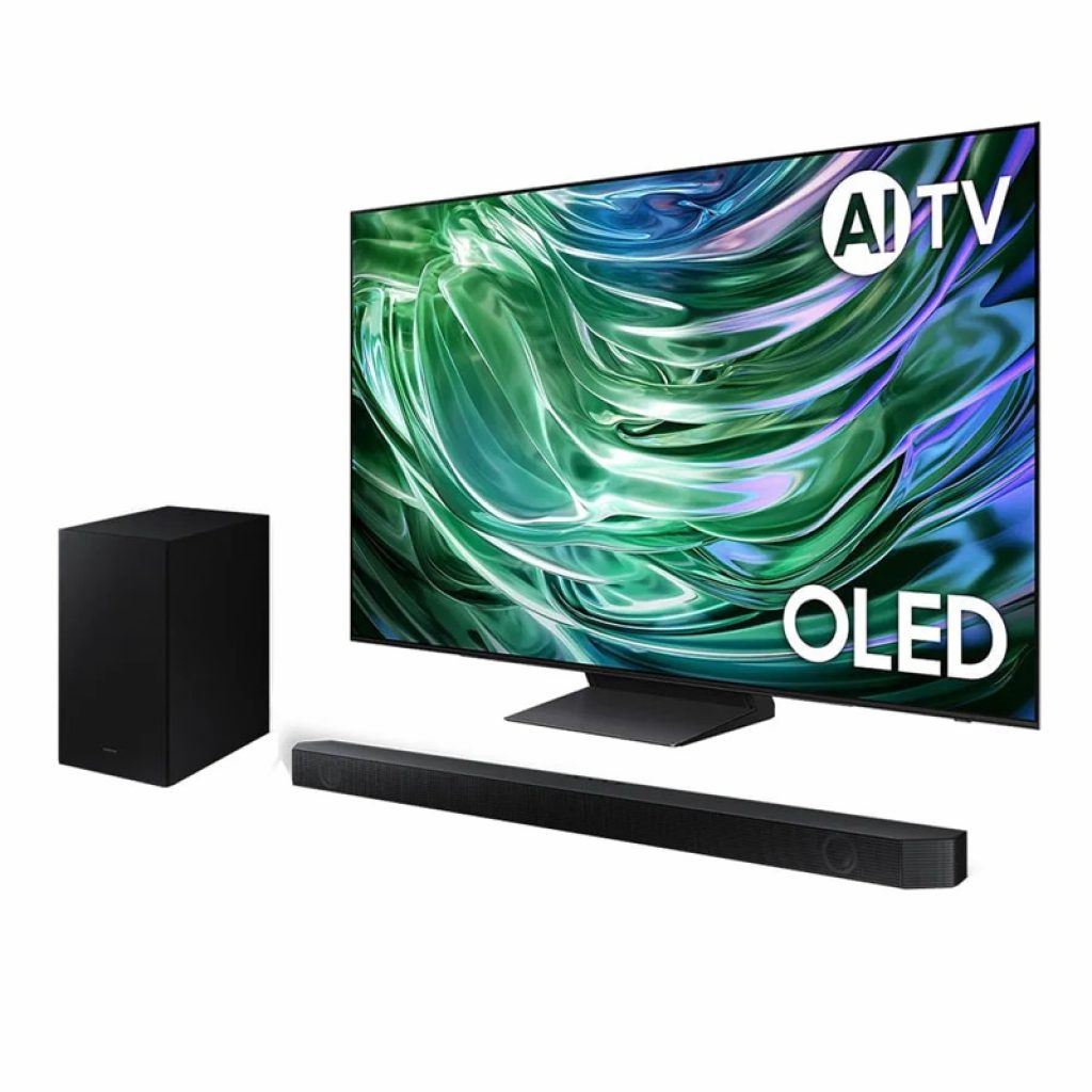 Samsung AI TV 65″ OLED 4K 65S90D 2024, Processador com AI, Painel até 144hz, Design LaserSlim, AI Energy Mode, Alexa built in + Soundbar HW-Q600C