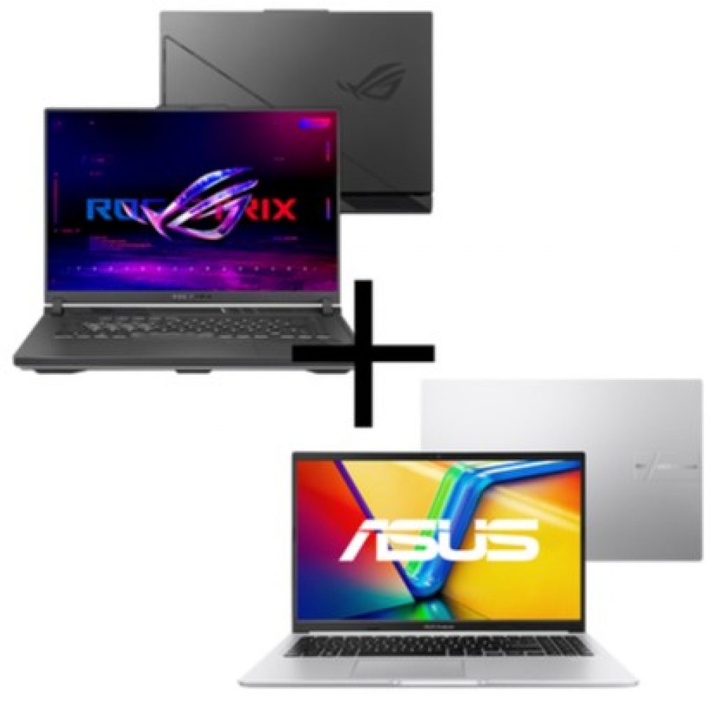 Combo Notebook Gamer ROG Strix G16 I9 RTX 4070 G614JI-N4440W + Notebook ASUS Vivobook 15 M1502YA-NJ493