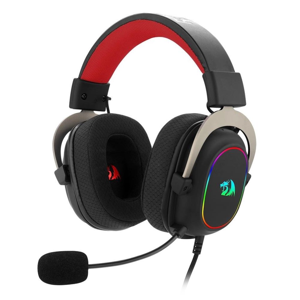 Headset Gamer Redragon Zeus X, Chroma Mk.II, RGB, Surround 7.1, USB, Drivers 53MM, Preto/Vermelho – H510-RGB