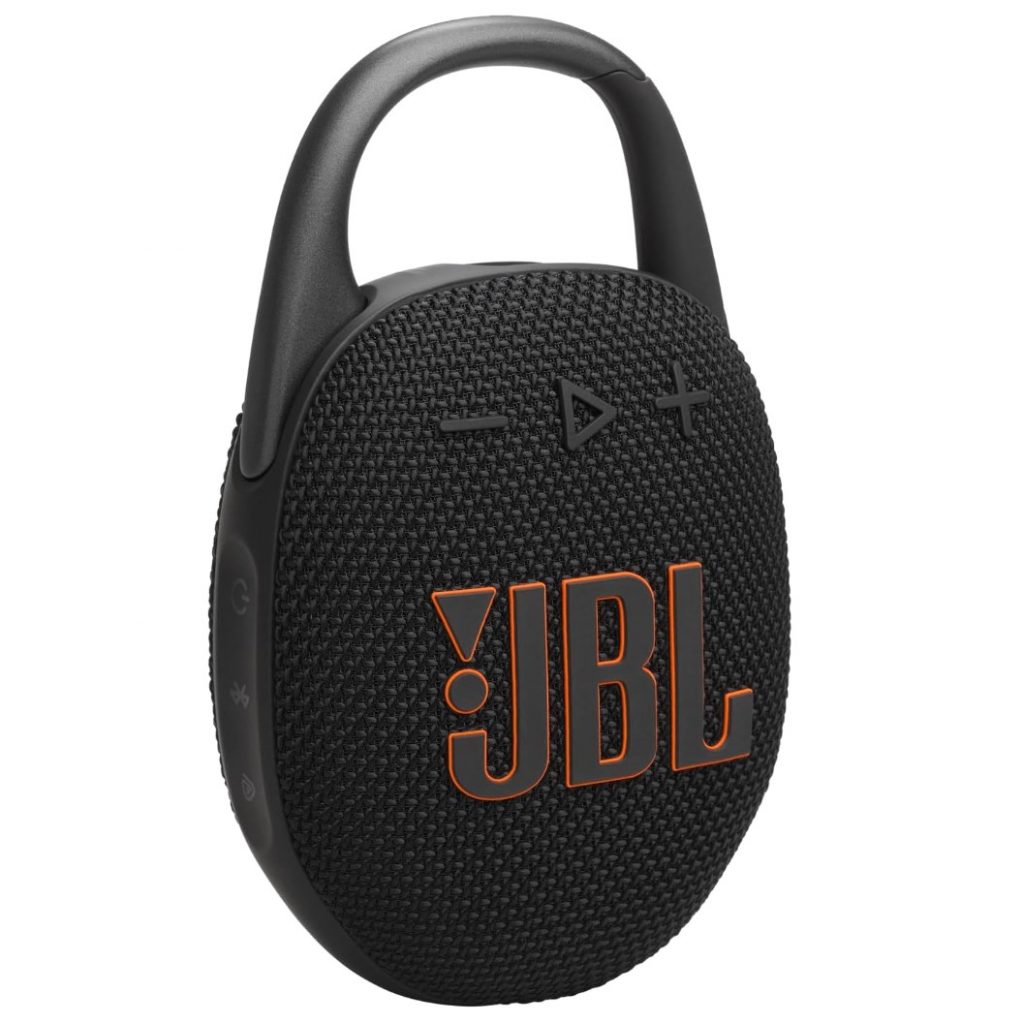 Caixa de Som Portátil JBL Pro Clip 5, 20W, Bluetooth 5.3, Até 12h de reprodução com Playtime Boost, Resistente À Água E Ao Pó IP67, By HARMAN, Preto – JBLCLIP5BLK