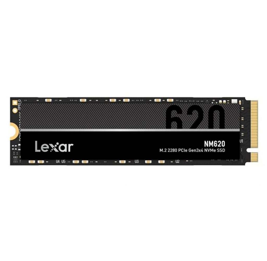 SSD Lexar NVMe 512GB, NM620, Leitura 3300MB/s, Gravação 2400MB/s, Preto – LNM620X512G-RNNNU