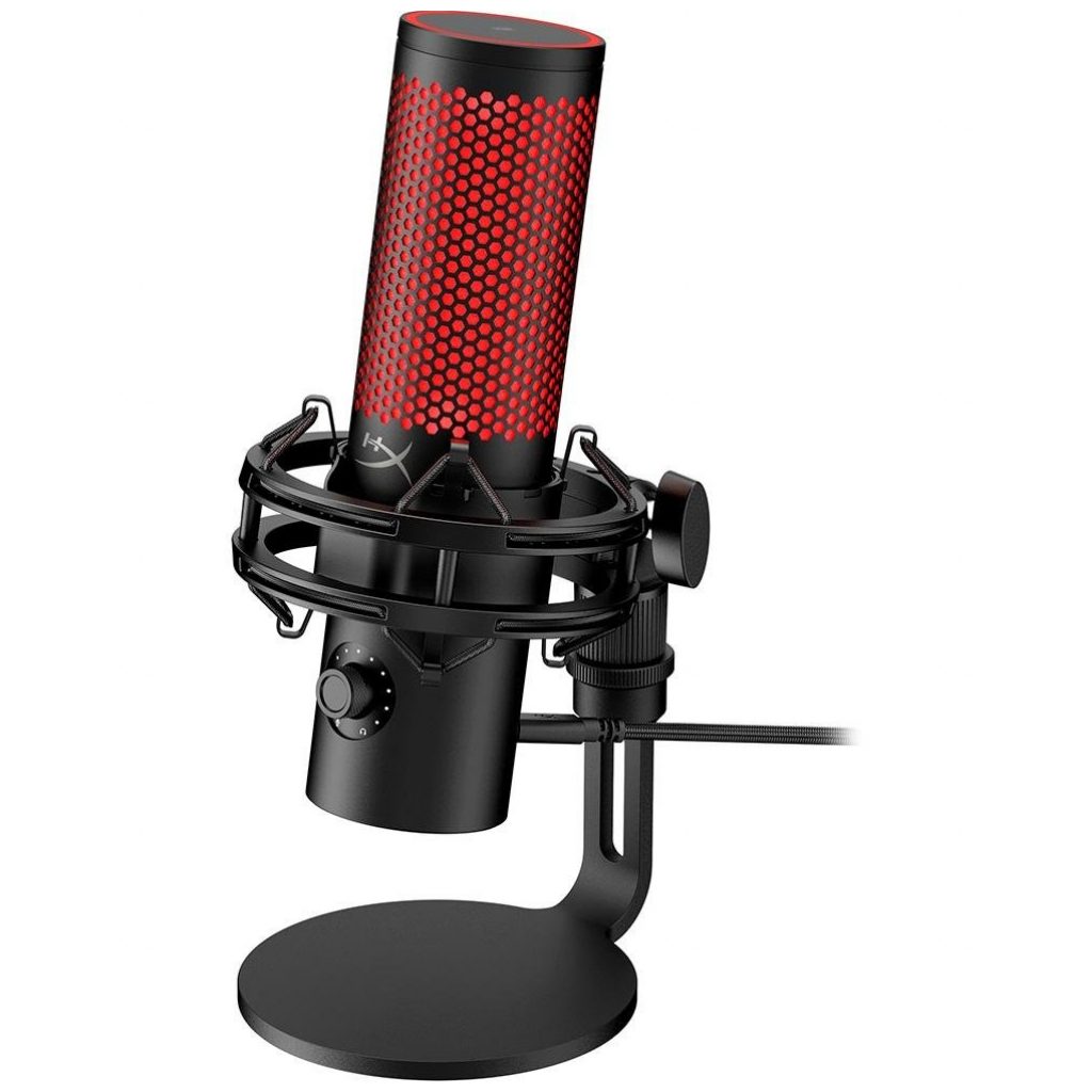 Microfone HyperX QuadCast 2, Compatível com PC, Mac e Consoles, Cardioide, LED Vermelho, Preto – 872V1AA