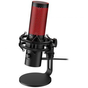 Microfone HyperX QuadCast 2, Compatível com PC, Mac e Consoles, Cardioide, LED Vermelho, Preto – 872V1AA