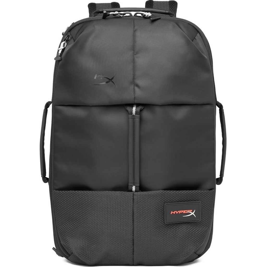 Mochila Gamer HyperX Knight – para Notebooks e Equipamentos Gamer, Compartimento Grande de 22.6 Litros, Durável, Resistente a Água, Pronta para Viagem, Preta – 8C525AA