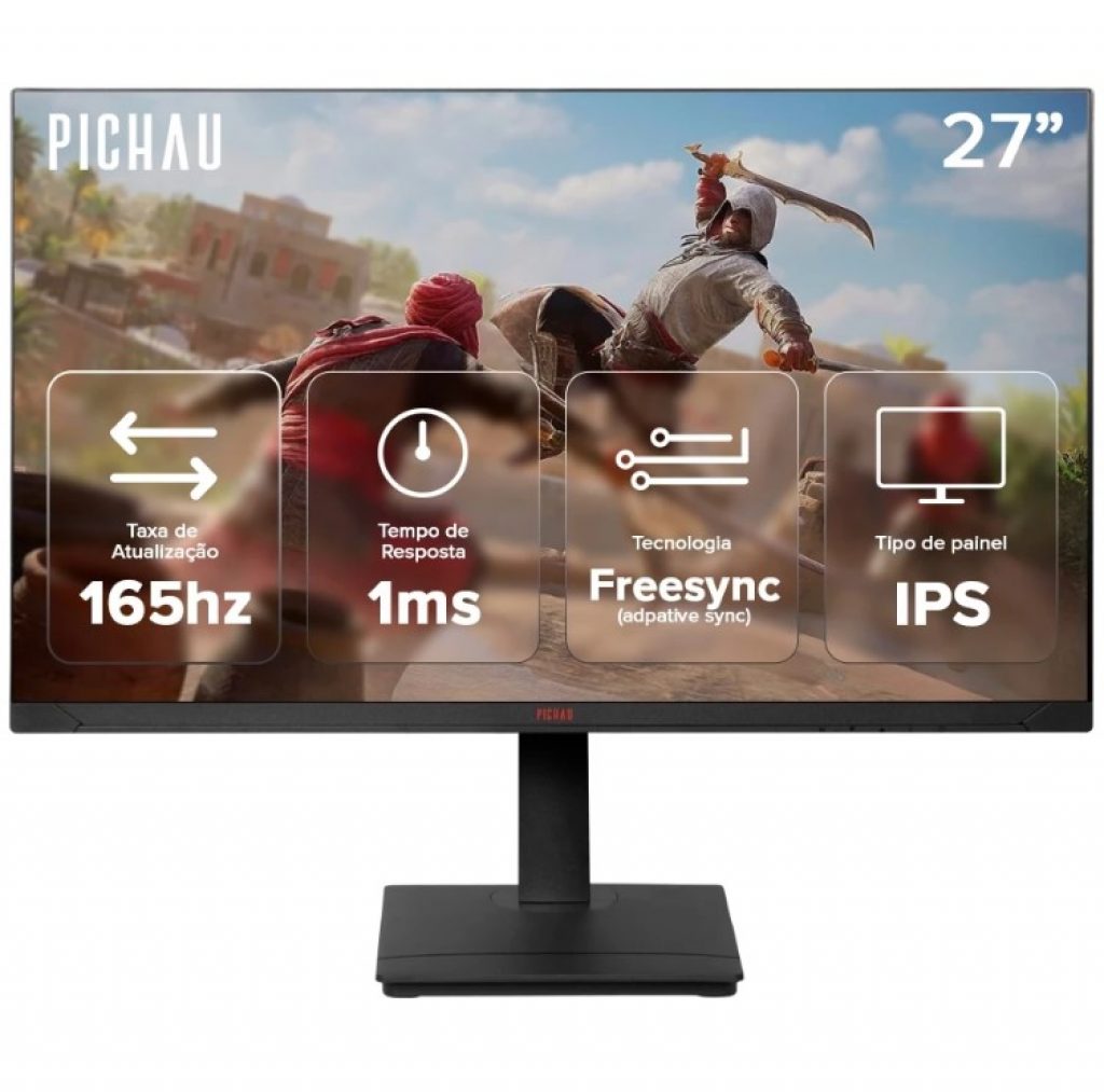 Monitor Gamer Pichau Centauri Pulse 27, IPS, QHD, 165Hz, 1ms, FreeSync, HDMI/DP, PG-CRPLS27-BL01
