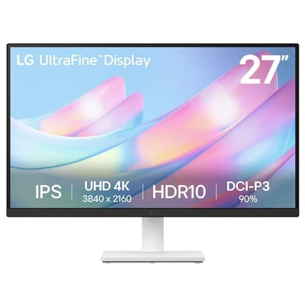 Monitor LG UltraFine Smart 4K 27″ UHD IPS, HDR10, DCI-P3 90%, Dynamic Action Sync – 27US500-W