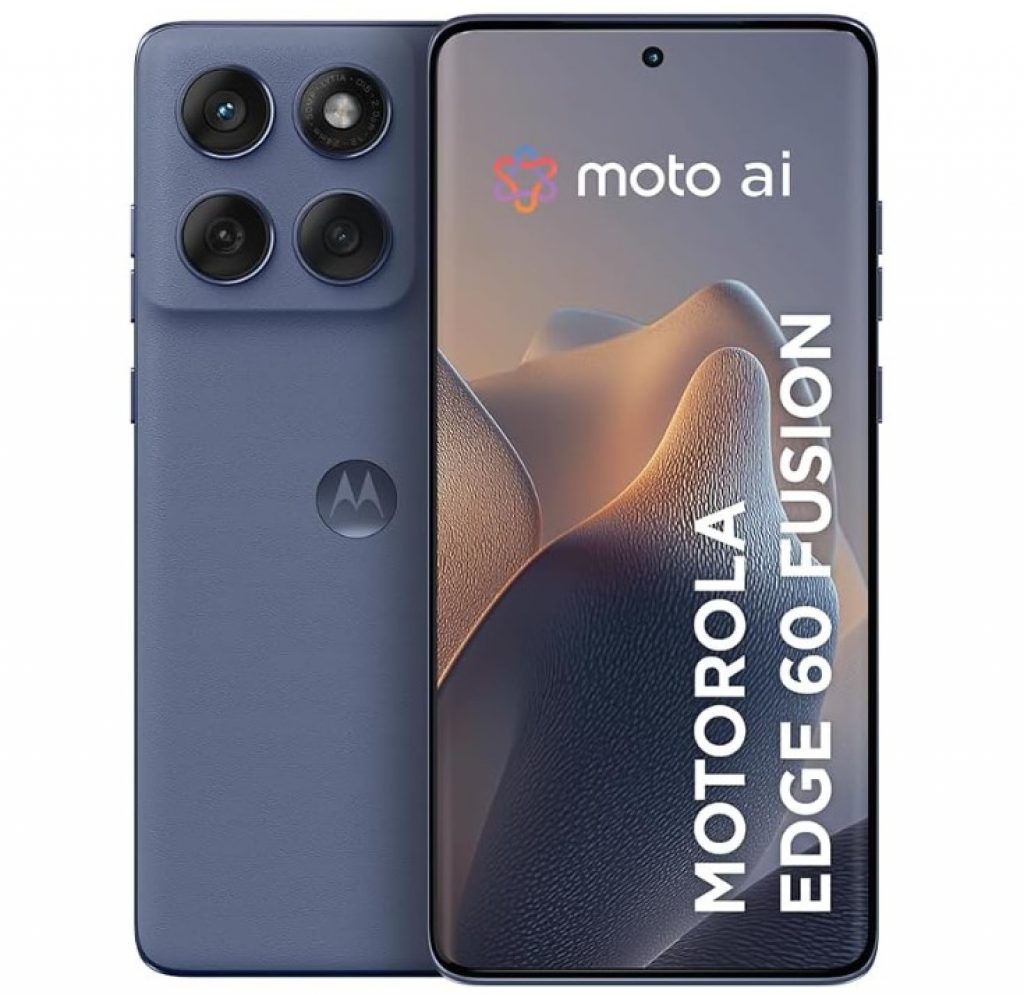 Smartphone Motorola Edge 60 Fusion 5G 6,7″ HDR10+ pOLED 256GB 16GB (8GB RAM+8GB Ram Boost) Android 15 50MP Sony AI Camera IP68 NFC – Cinza