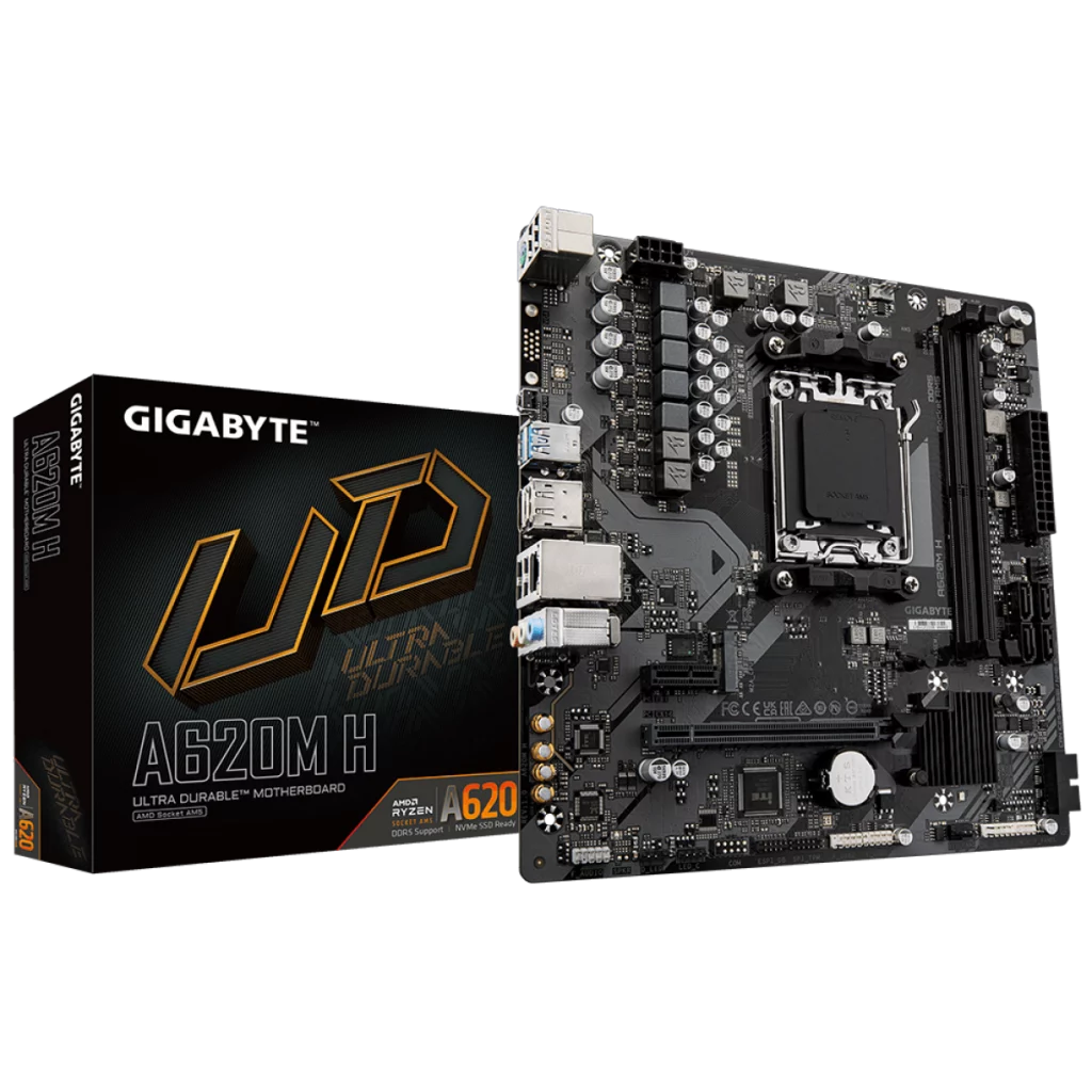 Placa Mãe Gigabyte A620M H, Chipset A620, AMD AM5, mATX, DDR5