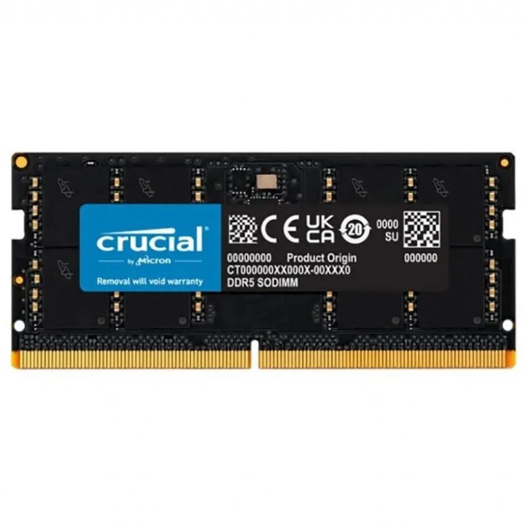 Memória RAM Crucial 16GB 5600MHz DDR5 para Laptop/Notebook SODIMM 1.1V 260 pinos