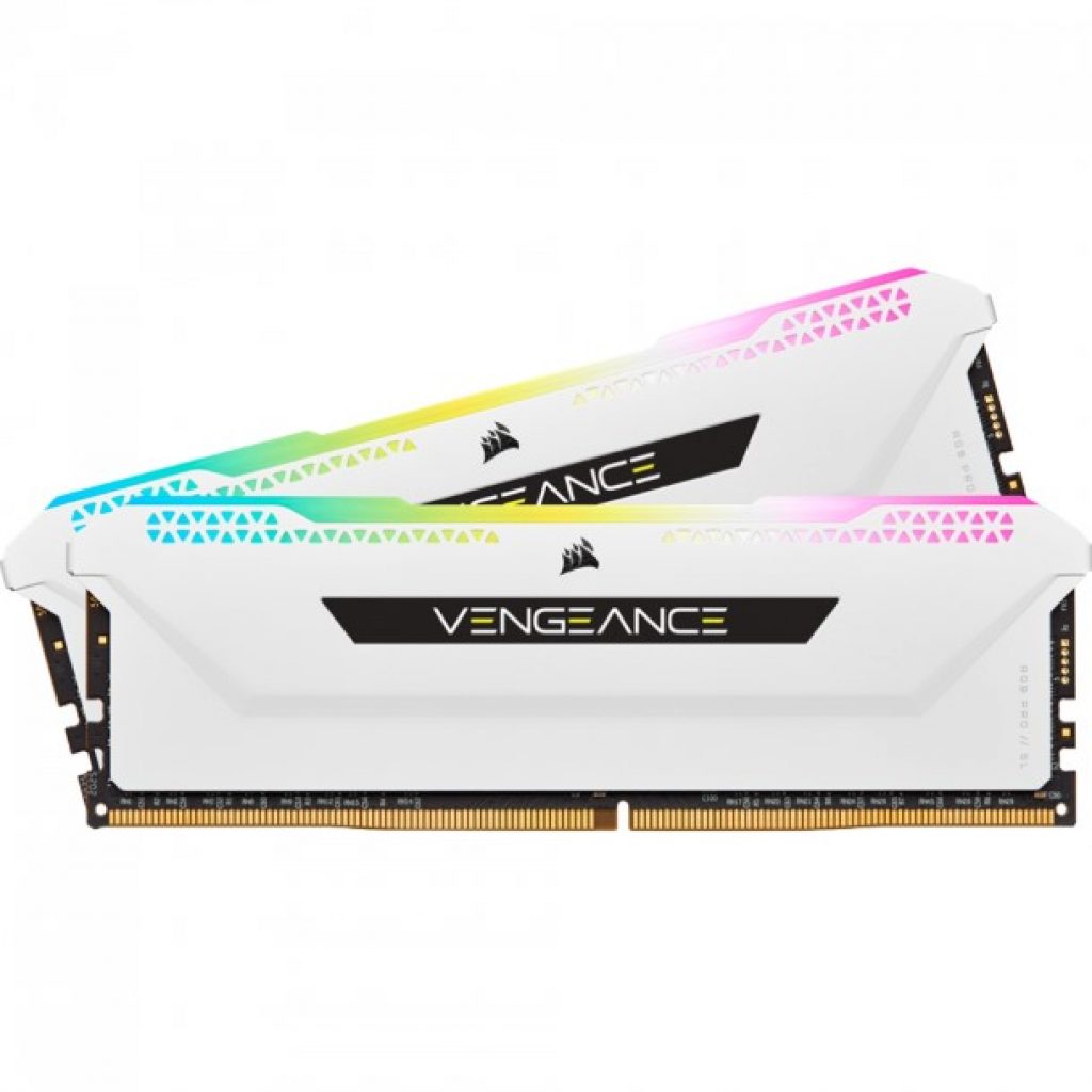 Memória DDR4 Corsair Vengeance RGB PRO SL, 32GB (2x16GB) 3200MHz, White, CMH32GX4M2E3200C16W