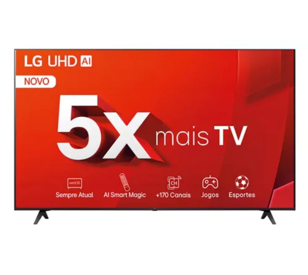 Smart TV LG 50″ LED 50UT801C 4K Ultra HD Processador A5 Ger7 Thinq AI webOS 24 Bivolt – 50UT801C0SA