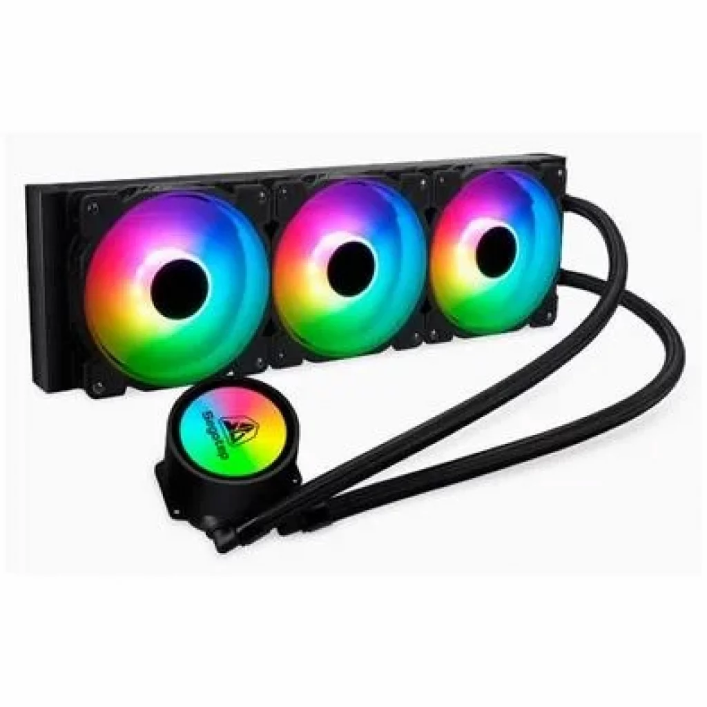 Water Cooler Segotep Beiced, ARGB, 360mm, AMD/Intel, Preto – SEG-WC-BEL360B-WW