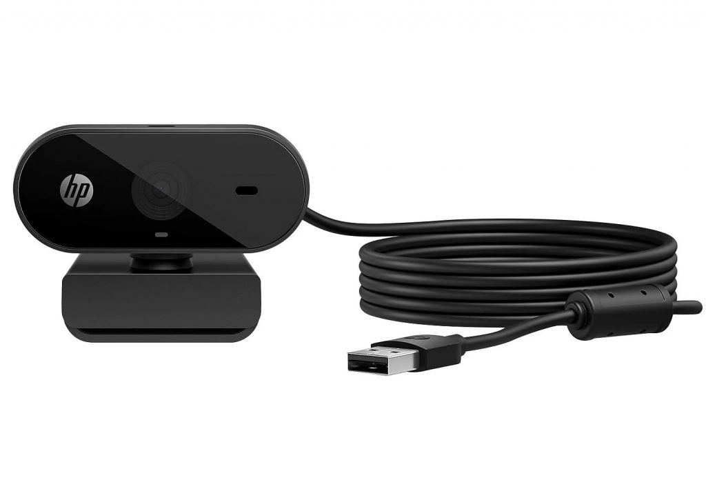 Webcam HP 320 1080p – ‎5 MP Imagem Full HD com Microfone Integrado, USB Plug and Play, Ângulo Largo de 66 Graus – 53X26AA#ABL