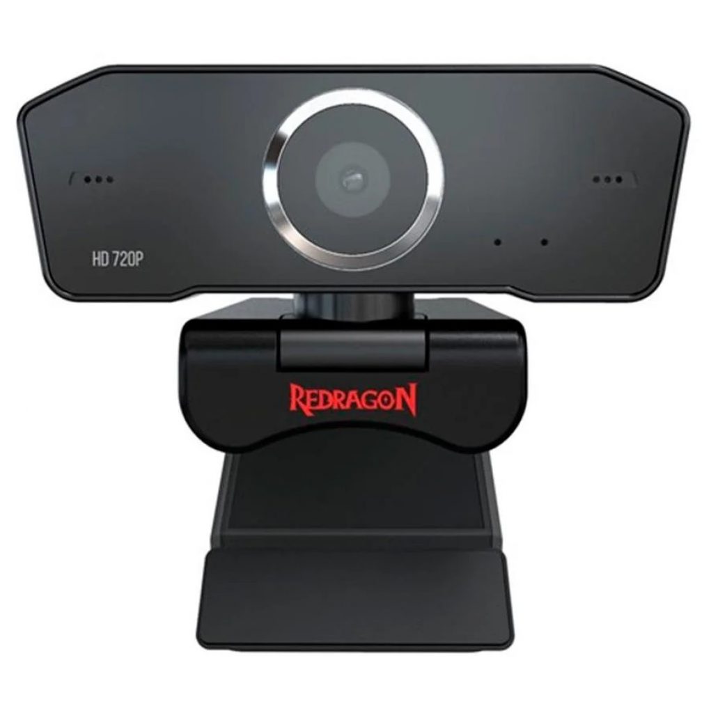 Webcam Redragon Streaming Fobos, HD 720p, 2 Microfones, Redução de Ruídos – GW600-1