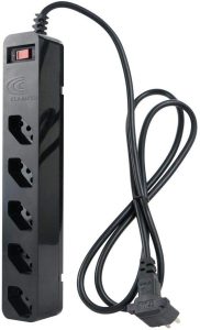 Filtro de Linha iCLAMPER Energia 5 LCF, Com 5 Tomadas + DPS – 4 em 1 – Preto